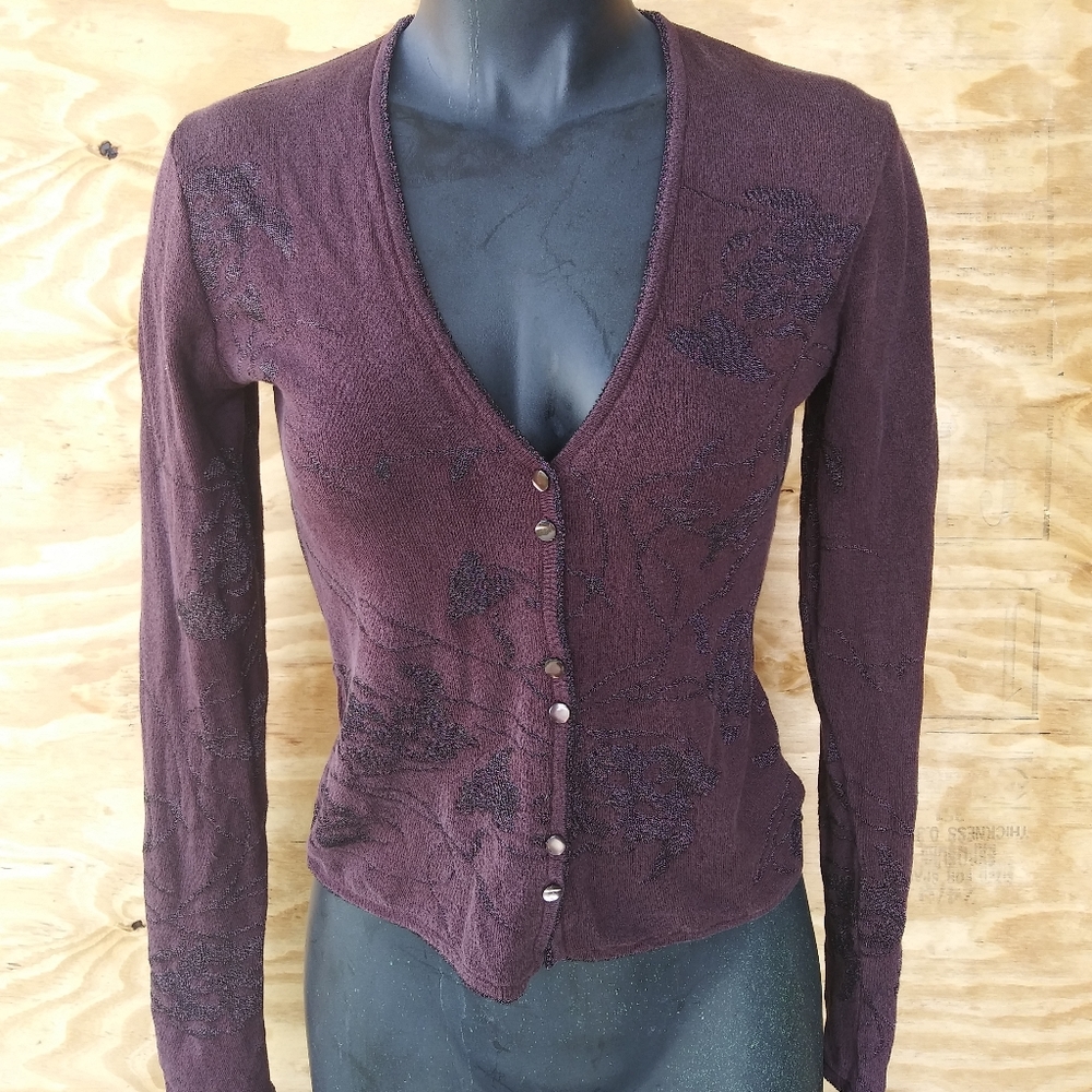 Tommy Bahama Women's Violet Purple Long Sleeve But